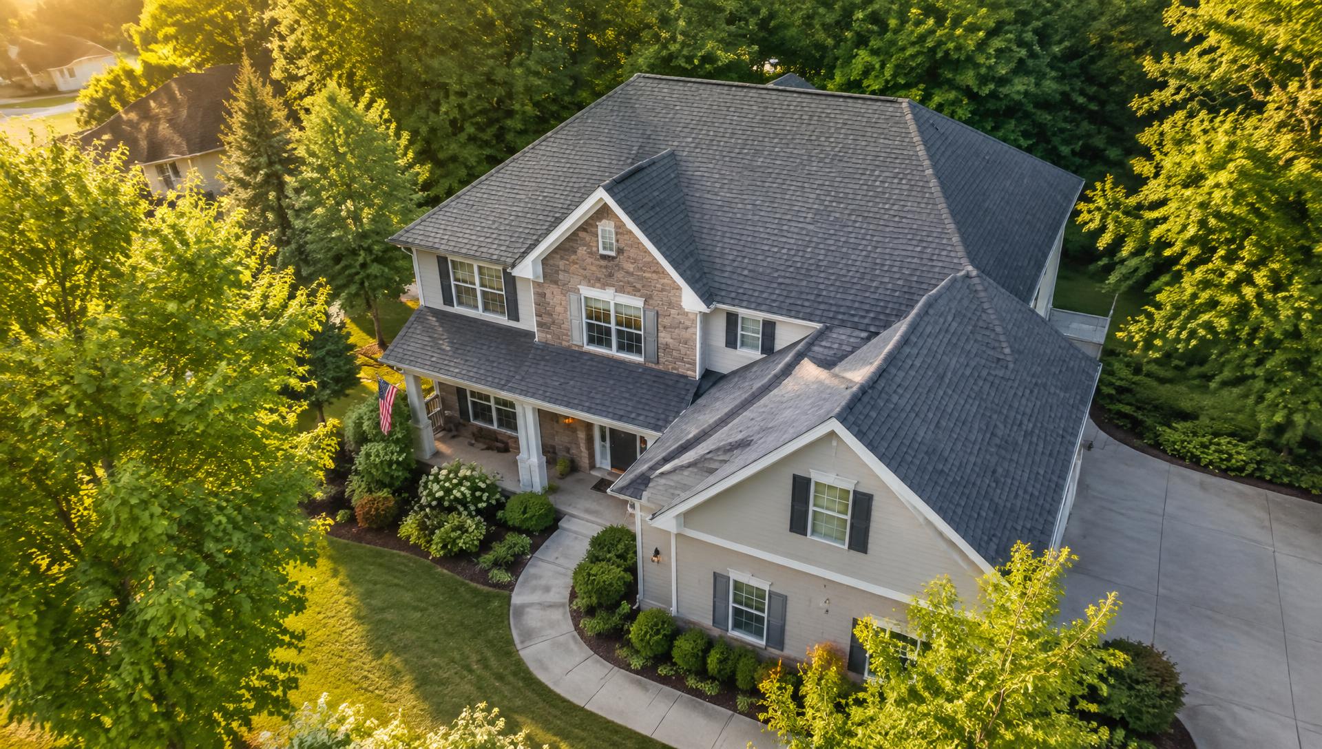 Finished residential roof showcasing Snug Roofing Solutions craftsmanship